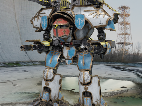 Warhammer robot PBR 4k highdetails Model 3D