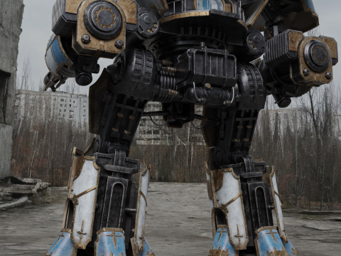 Warhammer robot PBR 4k highdetails Model 3D