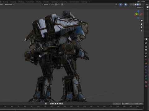 Warhammer robot PBR 4k highdetails Model 3D