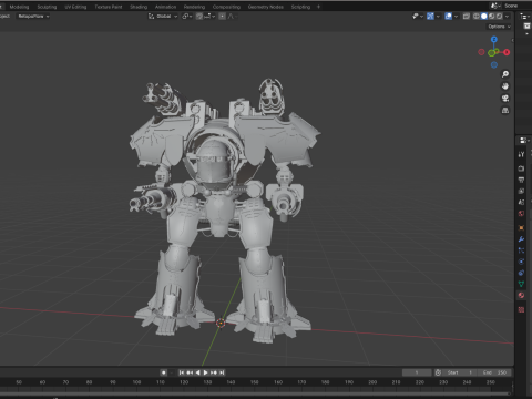 Warhammer robot PBR 4k highdetails Model 3D