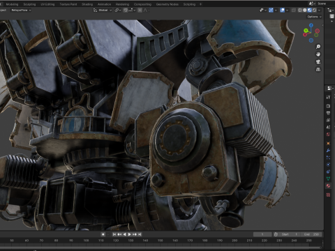 Warhammer robot PBR 4k highdetails Model 3D