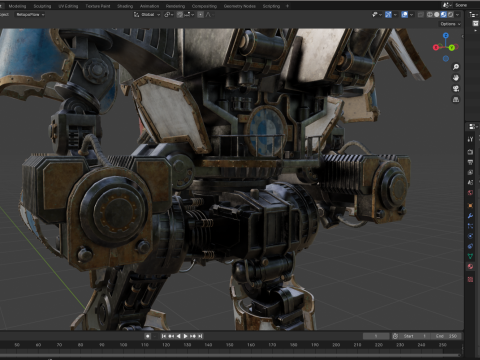 Warhammer robot PBR 4k highdetails Model 3D