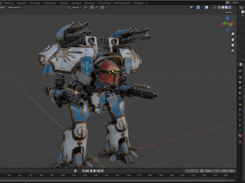 Warhammer robot PBR 4k highdetails Model 3D