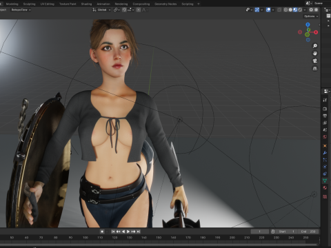 Female centaur PBR 8k blender 40 Modelo 3D
