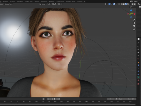 Female centaur PBR 8k blender 40 Modelo 3D