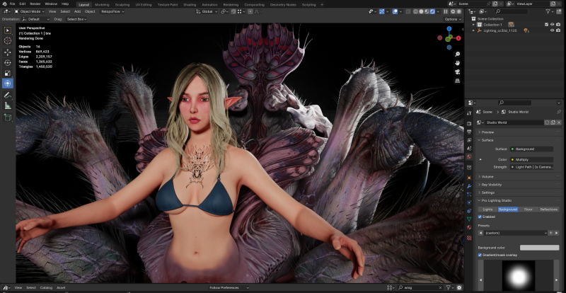 Spider queen PBR 8k highdetails 3D Модель .c4d .max .obj .3ds .fbx .stl .blend 