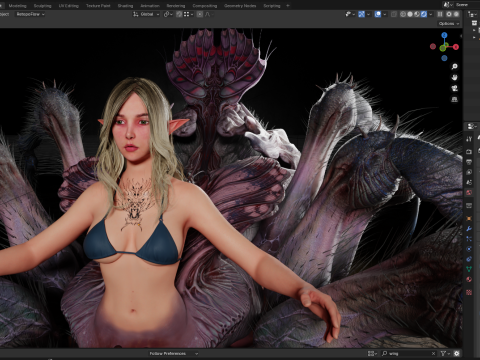 Spider queen PBR 8k hightdetails 3D Model