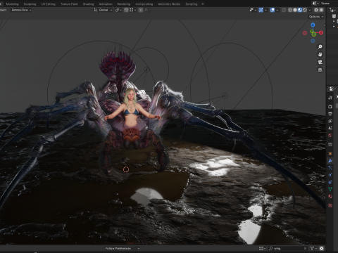 Spider queen PBR 8k highdetails 3D Модель
