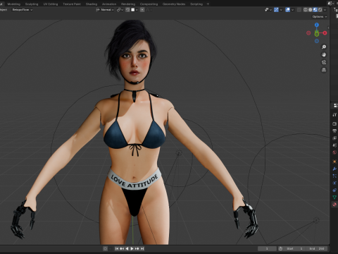 Cyberpunk female PBR 8k highdetails Modello 3D