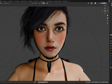 Cyberpunk female PBR 8k highdetails Modelo 3D
