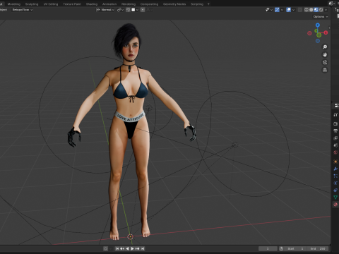 Cyberpunk female PBR 8k highdetails Modelo 3D