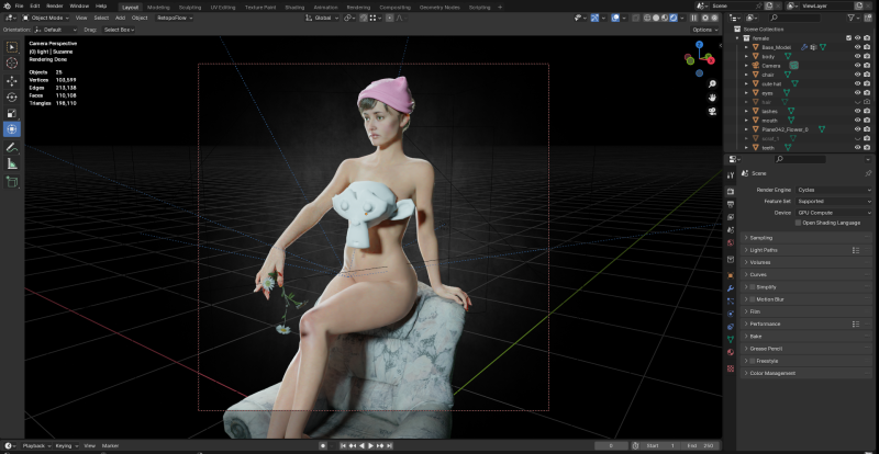 Sexy girl pbr 8k Modello 3D .c4d .max .obj .3ds .fbx .stl .blend