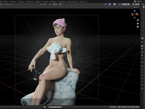 Sexy girl pbr 8k Modello 3D