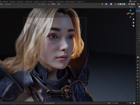 Mujer guerrera pbr 8k Modelo 3D