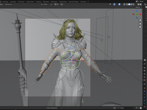 Mujer guerrera pbr 8k Modelo 3D