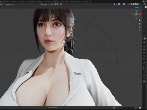 Gadis cantik Model 3D