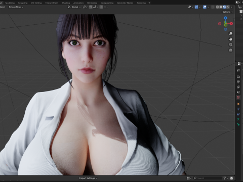 可爱的女孩 3D 模型