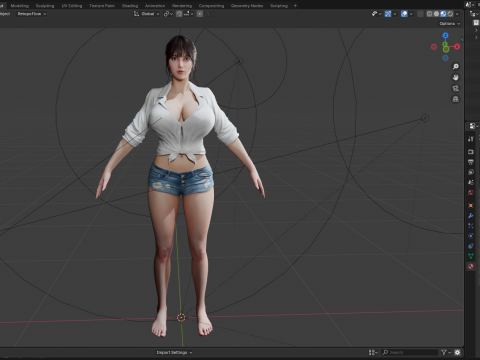 可爱的女孩 3D 模型