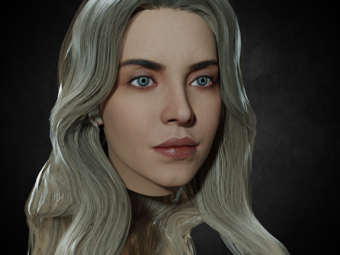 Sydney Sweeney Head PBR 8k highdetails 3D Model