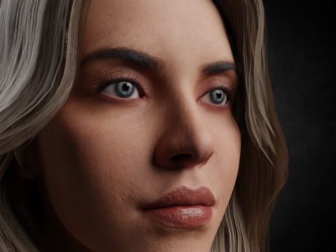 Sydney Sweeney Head PBR 8k highdetails 3D Модель