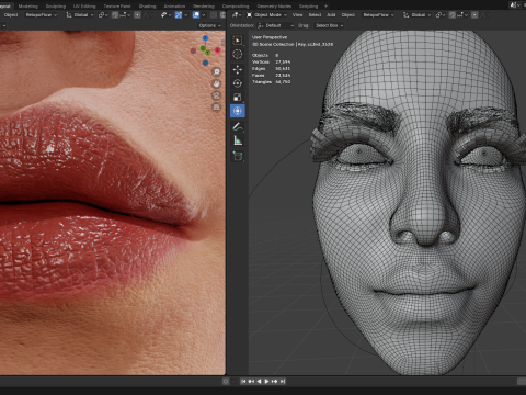 Sydney Sweeney Head PBR 8k highdetails 3D Модель