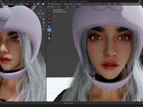 兔女郎 PBR 8k 免费版 3D 模型