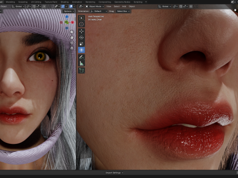 兔女郎 PBR 8k 免费版 3D 模型