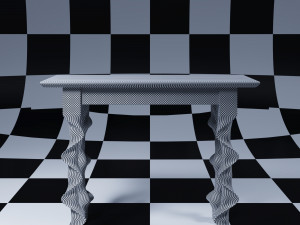 Cherry Taffy console table by David Hurwitz 3D Model