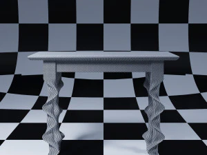 Cherry Taffy console table by David Hurwitz 3D Model