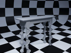 Cherry Taffy console table by David Hurwitz 3D Model
