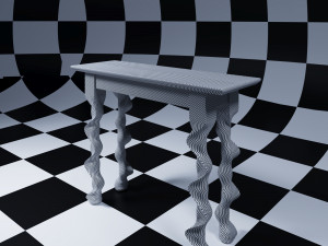Cherry Taffy console table by David Hurwitz 3D Model