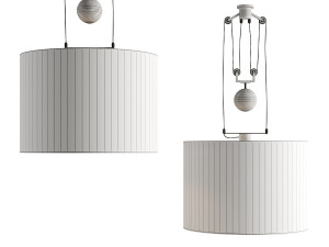 The Double Rise And Fall Ceiling Light With Card Shade By Soane 3D Model