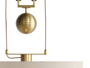 The Double Rise And Fall Ceiling Light With Card Shade By Soane 3D Model