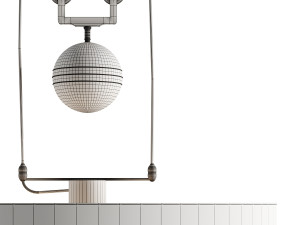 The Double Rise And Fall Ceiling Light With Card Shade By Soane 3D Model