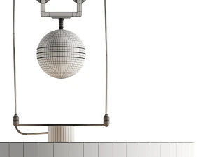 Soane द्वारा कार्ड शेड के साथ डबल राइज़ और फॉल सीलिंग लाइट 3D मॉडल