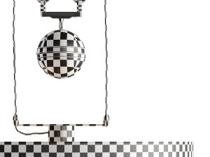 The Double Rise And Fall Ceiling Light With Card Shade By Soane 3D Model