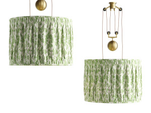 Double Rise And Fall Ceiling Light With Gathered Shade By Soane Modèle 3D