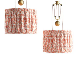 Double Rise And Fall Ceiling Light With Gathered Shade By Soane 3D Model