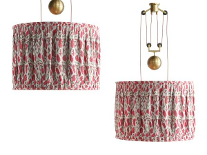Double Rise And Fall Ceiling Light With Gathered Shade By Soane 3D Model