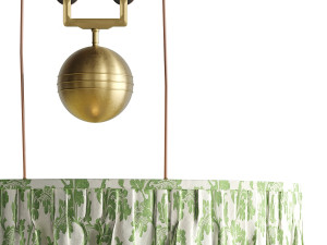 Double Rise And Fall Ceiling Light With Gathered Shade By Soane Modèle 3D