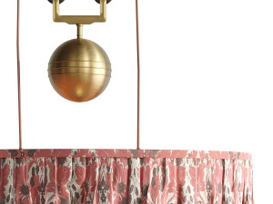 Double Rise And Fall Ceiling Light With Gathered Shade By Soane 3D Model