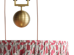 Double Rise And Fall Ceiling Light With Gathered Shade By Soane Modèle 3D