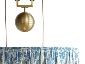 Double Rise And Fall Ceiling Light With Gathered Shade By Soane 3D Model