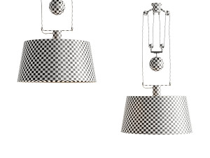 The Double Rise And Fall Ceiling Light Metal Drum Shade By Soane 3D Model