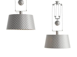 The Double Rise And Fall Ceiling Light Metal Drum Shade By Soane 3D Model