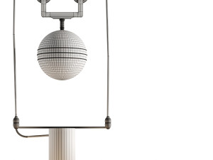 The Double Rise And Fall Ceiling Light Metal Drum Shade By Soane 3D Model