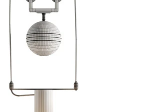 The Double Rise And Fall Ceiling Light Metal Drum Shade By Soane 3D Model