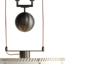 Double Rise And Fall Ceiling LightVellum Drum Shade By Soane 3D 모델