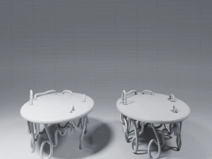 Modern oval cofee table 3D Model