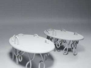 Modern oval cofee table 3D Model